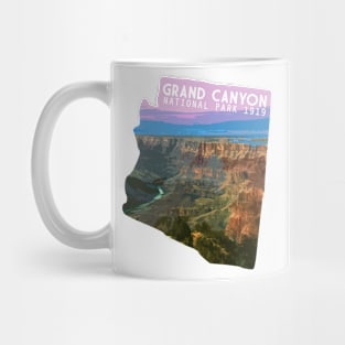 Grand Canyon Arizona map Grand Canyon photo Arizona tourism Mug